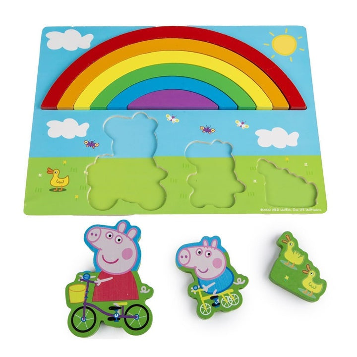 Puzzle arcobaleno in legno 3D PEPPA PIG
