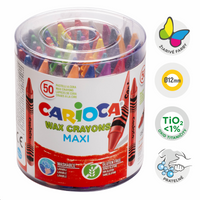 Pastelli a cera Carioca Maxi, 50 pz