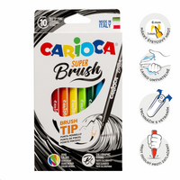 Pennarelli a punta a pennello Carioca Brush, 10 pz, colori assortiti