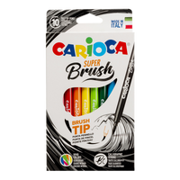 Pennarelli a punta a pennello Carioca Brush, 10 pz, colori assortiti