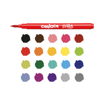 Pennarelli con punta a pennello Carioca Brush, 20 pz, colori assortiti