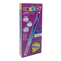 Penna cancellabile Carioca Oops Easy, inchiostro blu, confezione da 12 pz