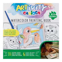 Carioca album da colorare con acquerelli ARTivity – Animali selvaggi, 5+