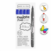 Fineliner a punta fine Carioca Fineliner 0,5 mm – 12 pz – blu scuro