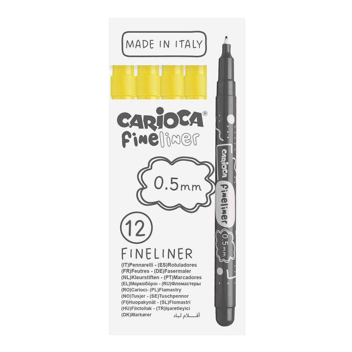 Fineliner a punta fine Carioca Fineliner 0,5 mm – 12 pz