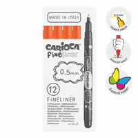 Fineliner a punta fine Carioca Fineliner 0,5 mm – 12 pz – arancione