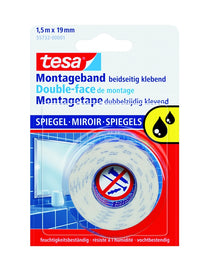 Nastro biadesivo in schiuma per specchi tesa, bianco, 19 mm