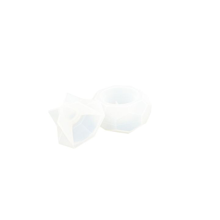 Stampo per colata in silicone 9,1x4,5x4cm - Scatola per gioielli sfaccettata