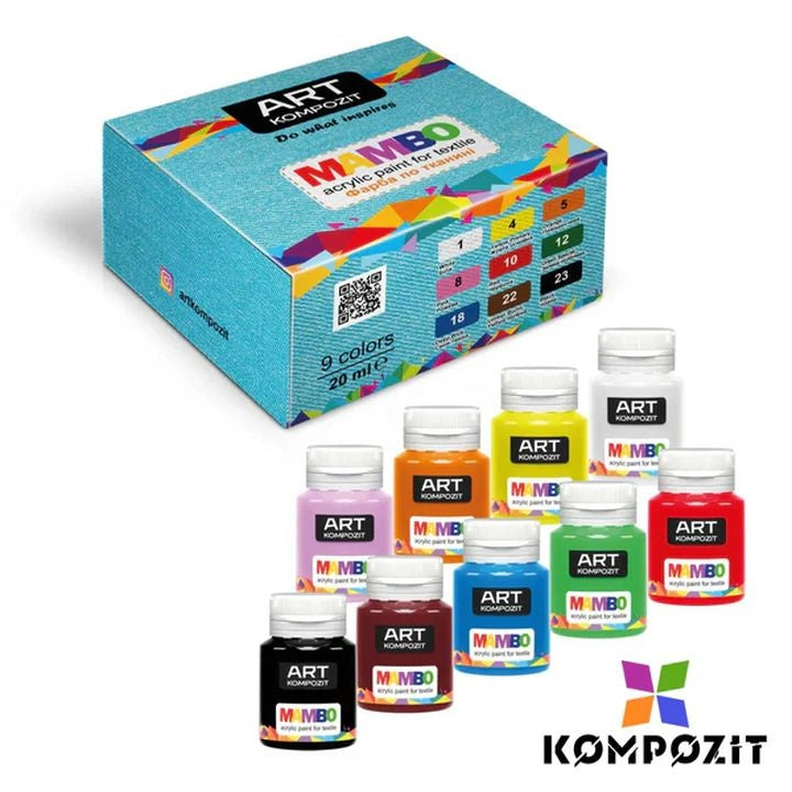 MAMBO Set di colori Kompozit per tessuti e pelle