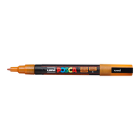 Pennarello Posca PC-3ML, 0,9 1,3 mm, glitterato – arancione (L4