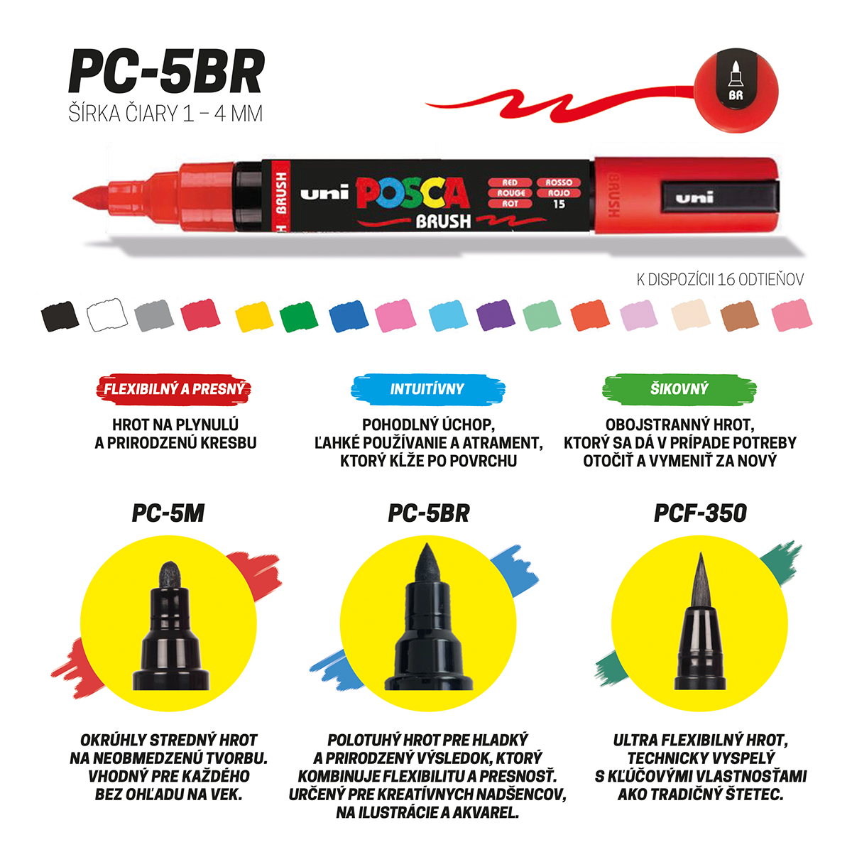 Pennarello Posca PC-5BR, 1 - 4 mm, blu (33)