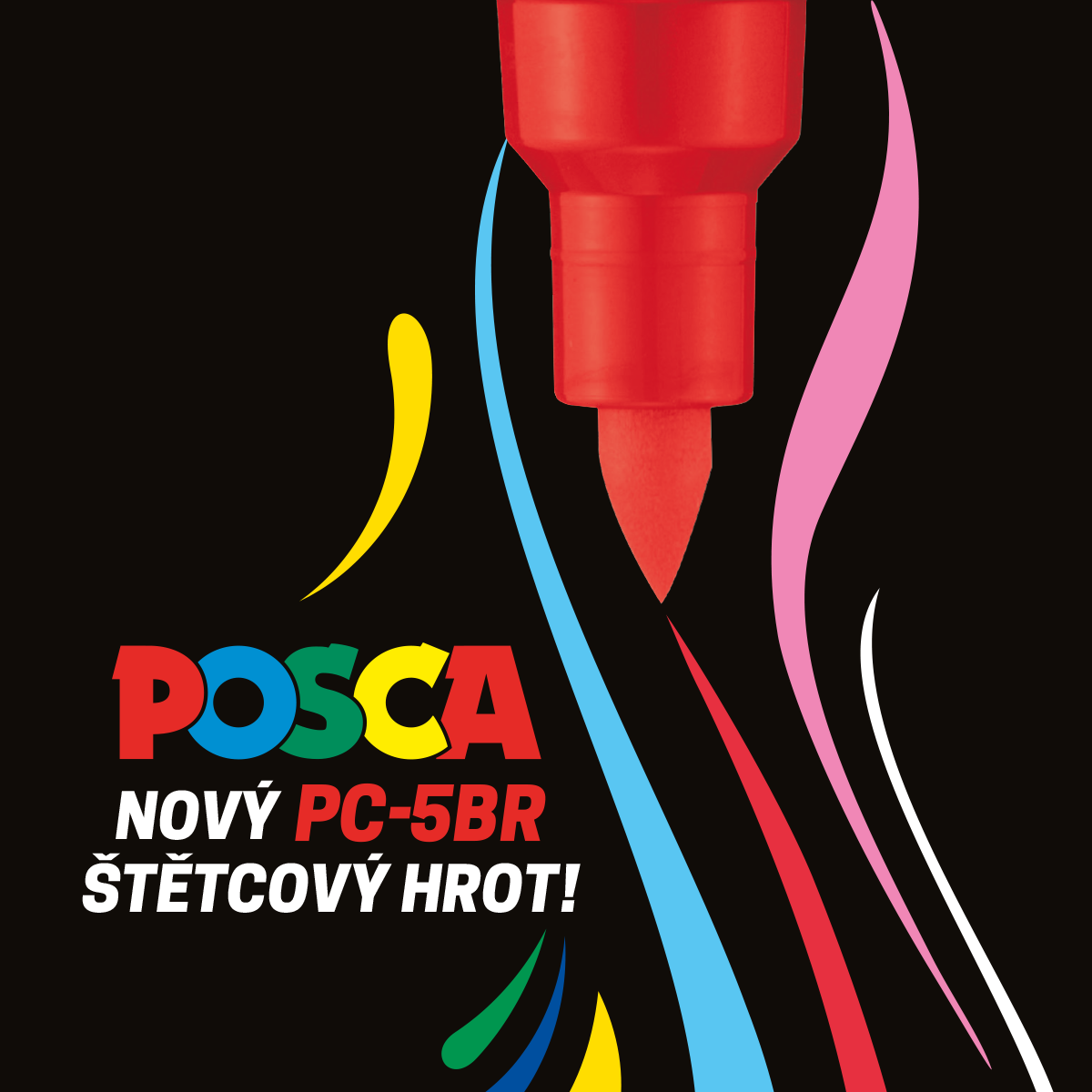 Marker acrilico Posca PC-5BR, 1 - 4 mm, verde (6)