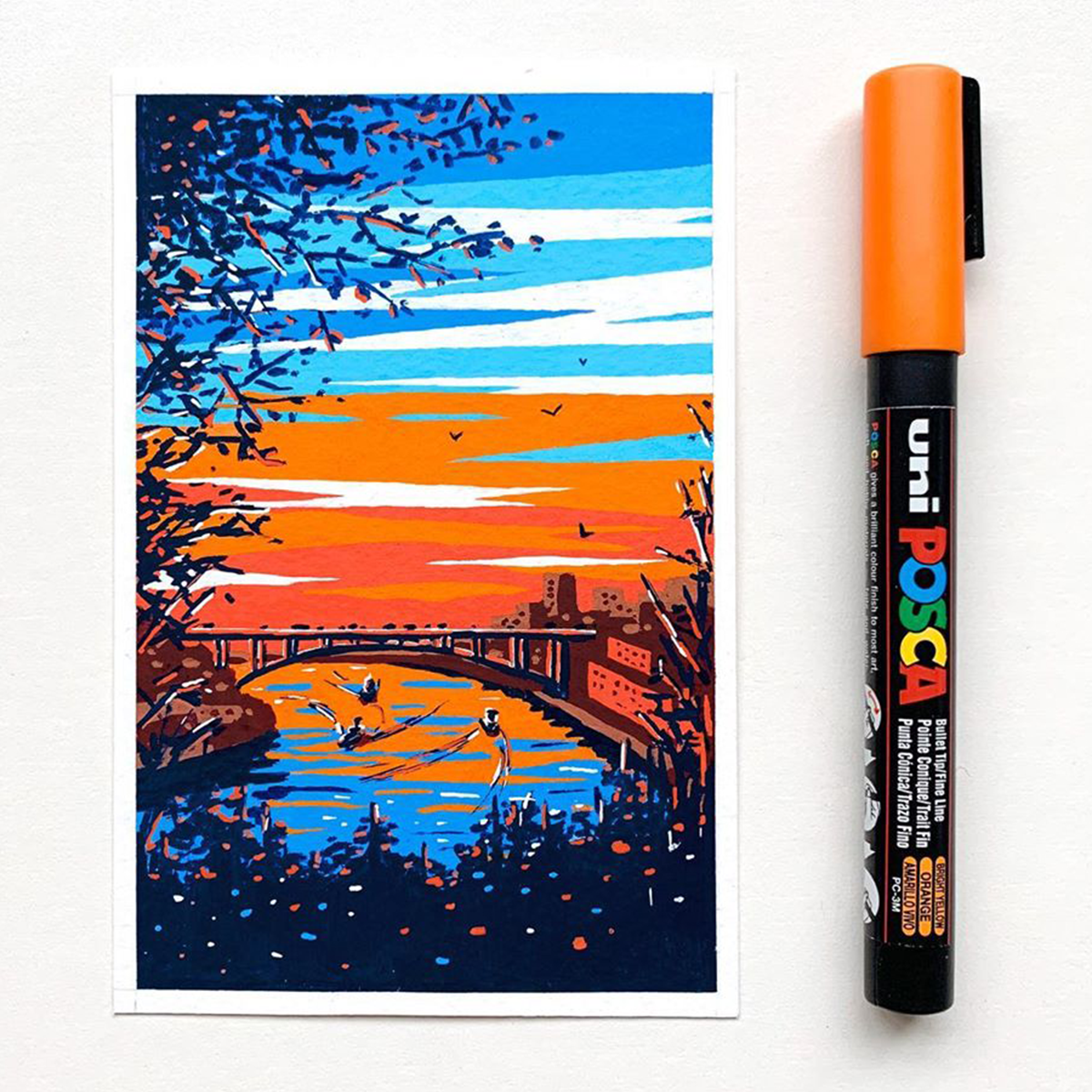 Pennarello Posca PC-5M, 1,8 - 2,5 mm, giallo brillante (3)