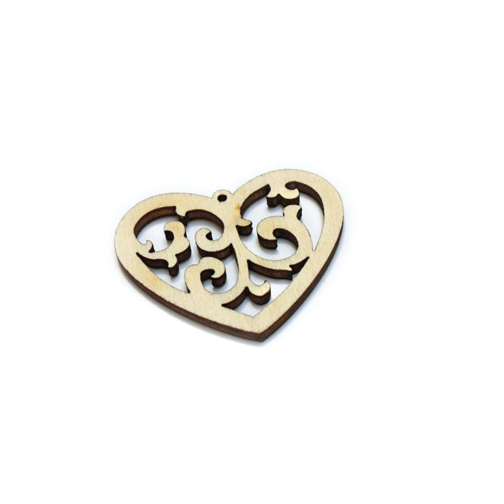 Articolo in legno per bigiotteria - cuore
