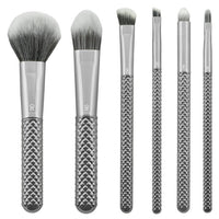 Set di pennelli cosmetici Argento metallizzato