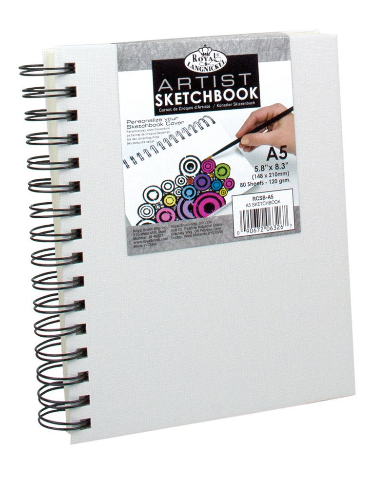Blocco per schizzi con foglie di cotone - 80 fogli - A5 - 120 g/m²