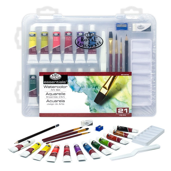 Set dei colori ad acquerello Essentials nella valigetta - 21 pezzo