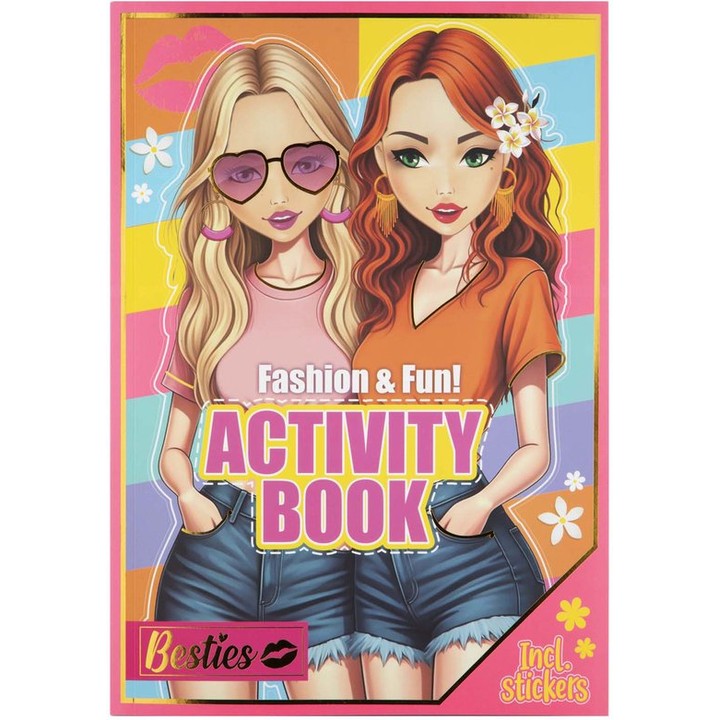 BESTIES Libro di attività A4 - Moda e adesivi