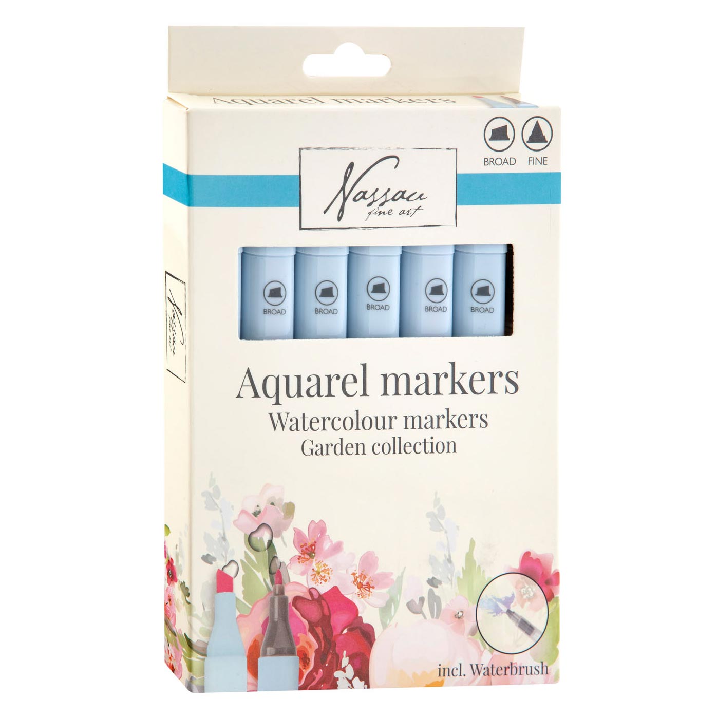 Set di pennarelli ad acquerello Nassau Garden Collection - 7 pezzi
