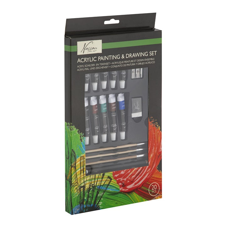 Set di colori acrilici con accessori