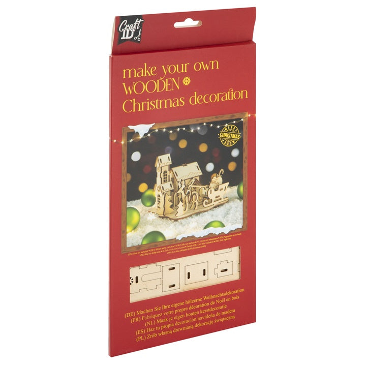 Decorazione natalizia in legno Babbo Natale