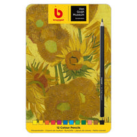 Bruynzeel matite colorate in legno Van Gogh Museum - Girasoli in una scatola di metallo 12 pz