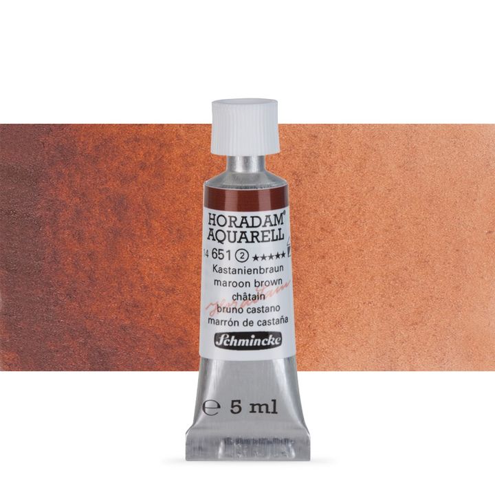 Set di acquerelli HORADAM® AQUARELL – 651 Maroon Brown