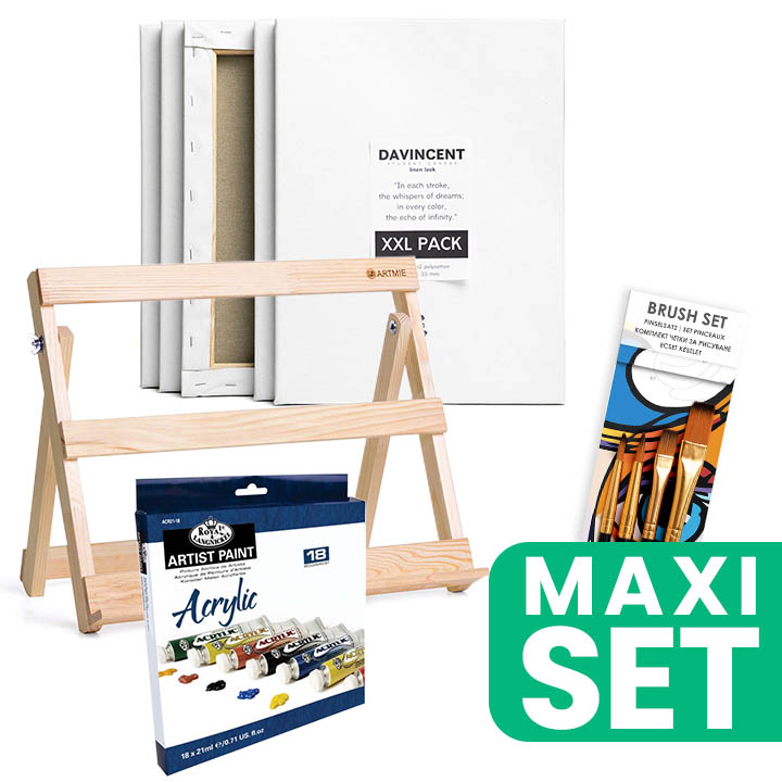 ARTMIE Set di colori acrilici con supporto