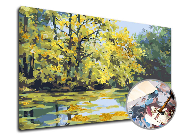 Dipingere con i numeri PREMIUM GOLD | Lago