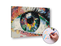 Paint by Numbers "Occhio colorato" - Difficoltà bassa – senza cornice