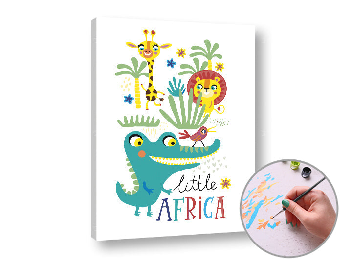 Pittura per numeri LITTLE AFRICA – senza cornice