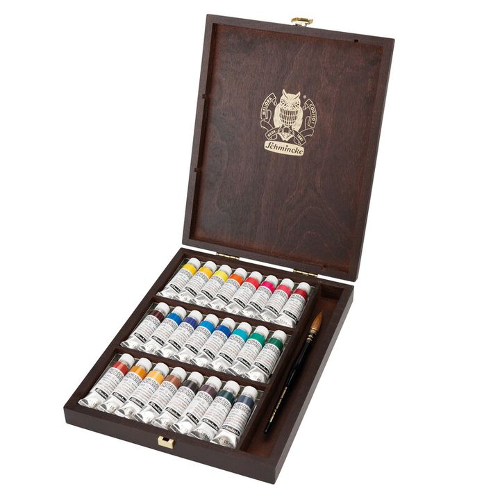 Acquerelli Schmincke HORADAM in scatola di legno 24x15ml