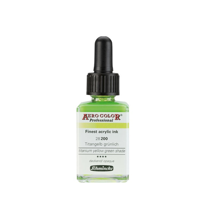 Inchiostro acrilico Schmincke AERO COLOR Professional Standard 28 ml – 200 Giallo Titanio Ombra Verde