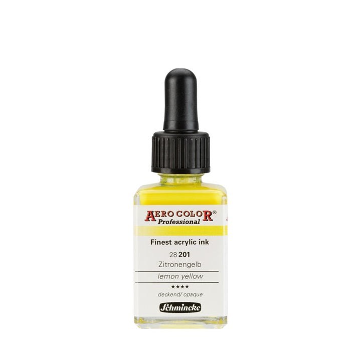 Inchiostro acrilico Schmincke AERO COLOR Professional Standard 28 ml – 201 Giallo Limone