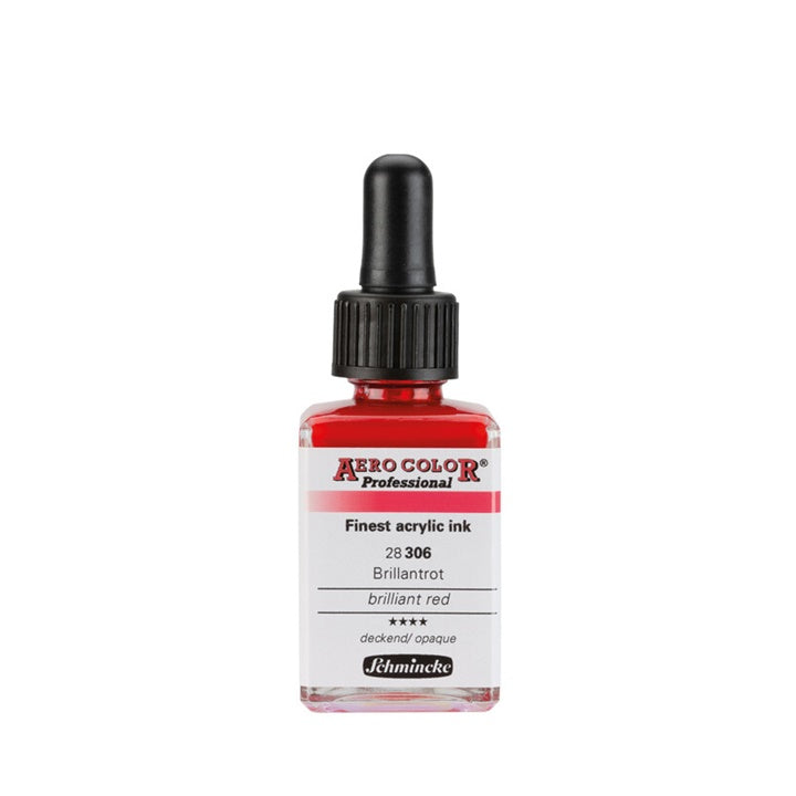 Inchiostro acrilico Schmincke AERO COLOR Professional Standard 28 ml – 306 Rosso Brillante