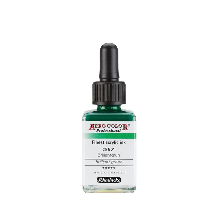 Inchiostro acrilico Schmincke AERO COLOR Professional Standard 28 ml – 501 Verde Brillante