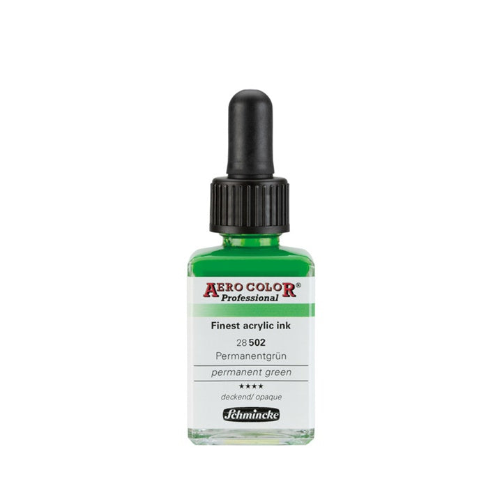 Inchiostro acrilico Schmincke AERO COLOR Professional Standard 28 ml – 502 Verde Permanente