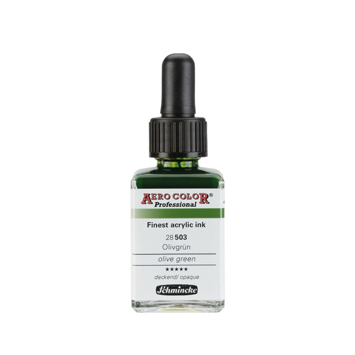 Inchiostro acrilico Schmincke AERO COLOR Professional Standard 28 ml – 503 Verde Oliva