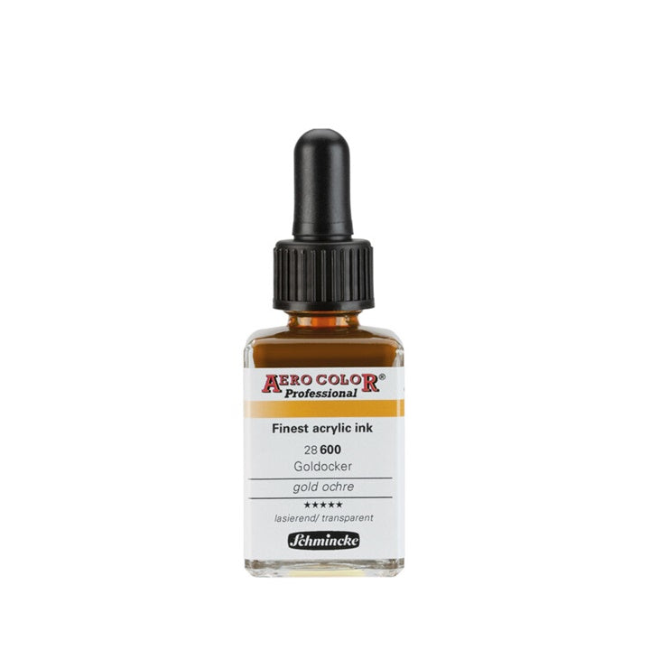 Inchiostro acrilico Schmincke AERO COLOR Professional Standard 28 ml – 600 Ocra Oro