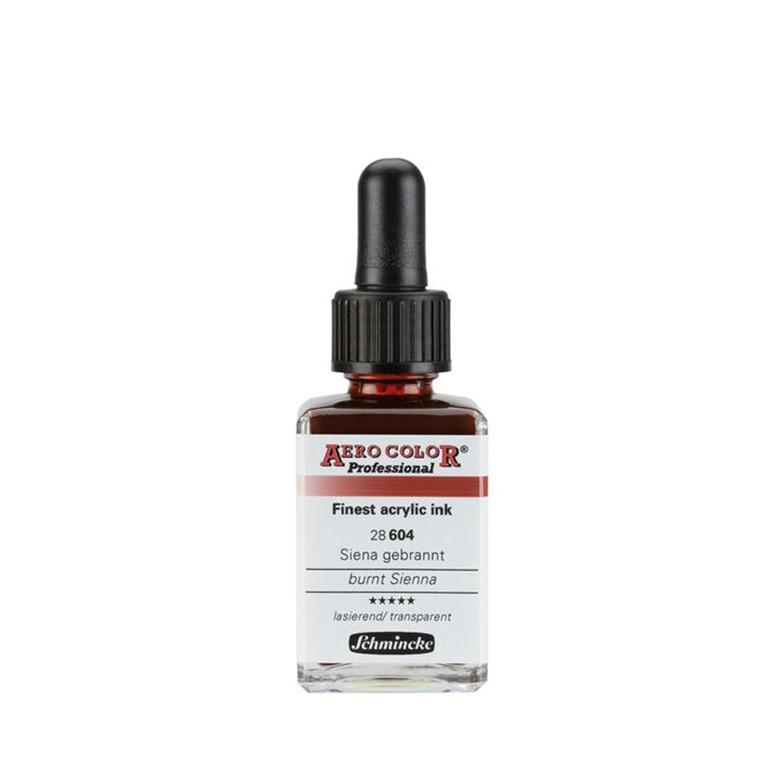 Inchiostro acrilico Schmincke AERO COLOR Professional Standard 28 ml – 604 Terra di Siena Bruciata