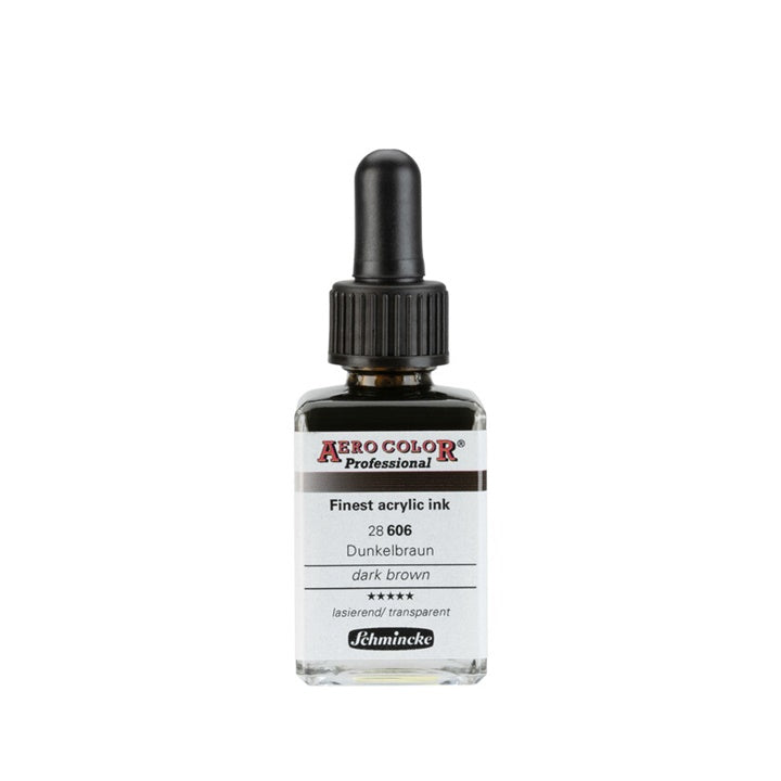 Inchiostro acrilico Schmincke AERO COLOR Professional Standard 28 ml – 606 Marrone Scuro