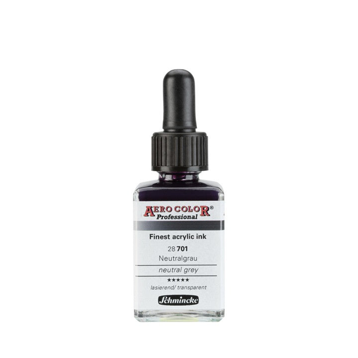 Inchiostro acrilico Schmincke AERO COLOR Professional Standard 28 ml – 701 Grigio Neutro
