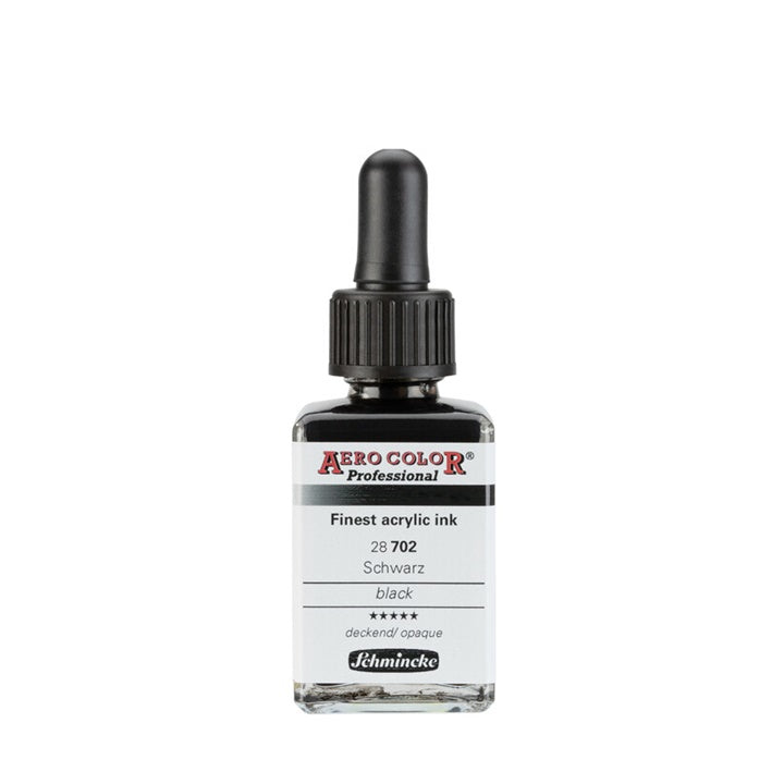 Inchiostro acrilico Schmincke AERO COLOR Professional Standard 28 ml – 702 Nero