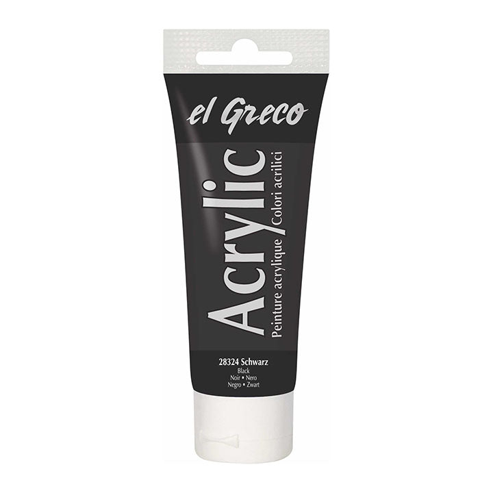 Colore acrilico El Greco 75 ml | sceglie tonalità - Black