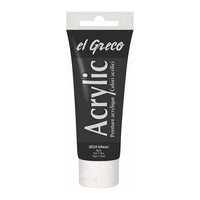 Colore acrilico El Greco 75 ml | sceglie tonalità - Black