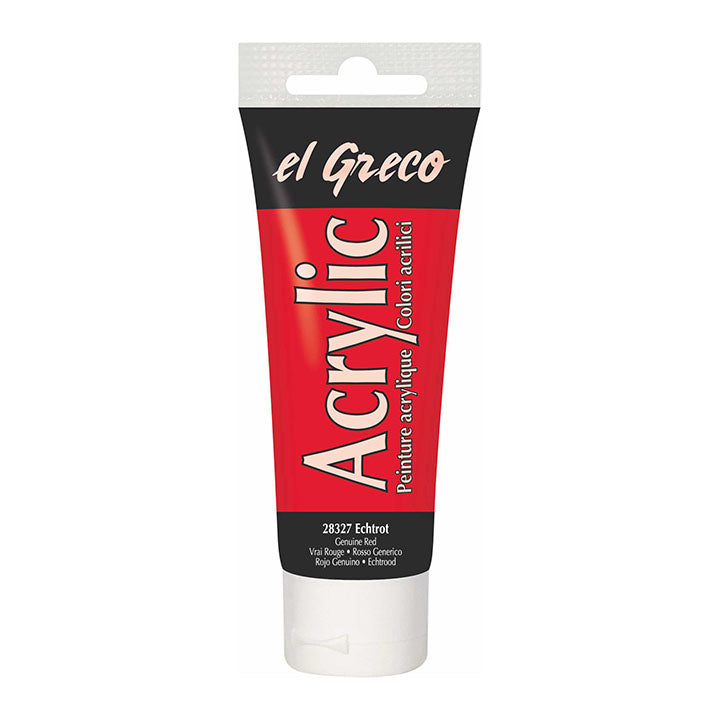 Colore acrilico El Greco 75 ml | sceglie tonalità - Genuine Red