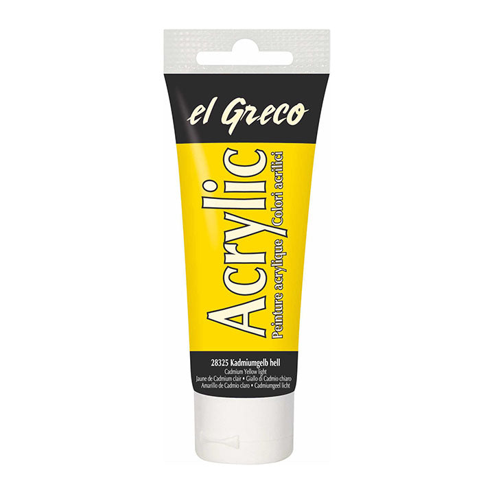 Colore acrilico El Greco 75 ml | sceglie tonalità - Light Cadmium Yellow