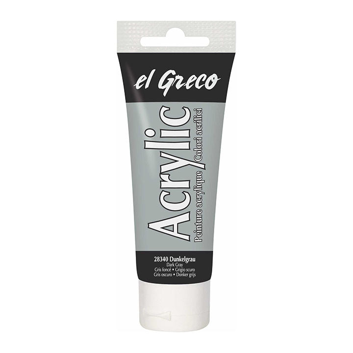 Colore acrilico El Greco 75 ml | sceglie tonalità - Dark Gray