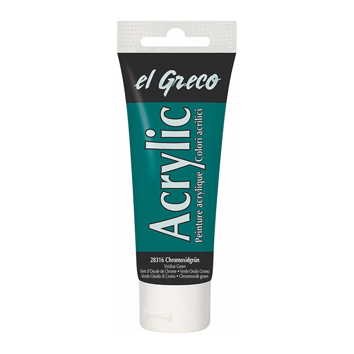 Colore acrilico El Greco 75 ml | sceglie tonalità - Viridian Green