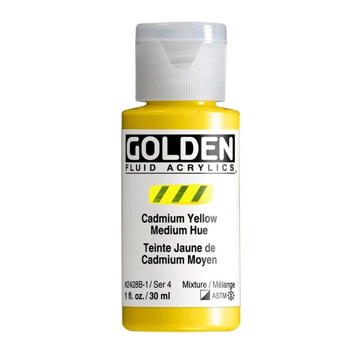 GOLDEN Vernice acrilica fluida 30 ml – 2428 giallo cadmio medio